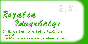 rozalia udvarhelyi business card